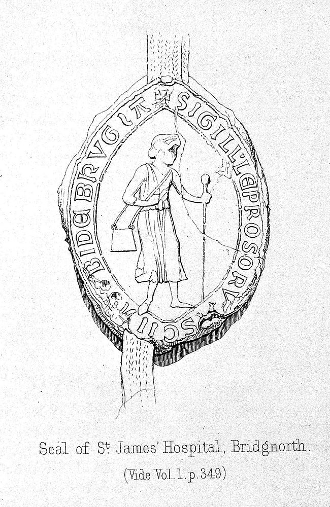 Seal of St. James' Hospital, Bridgnorth.