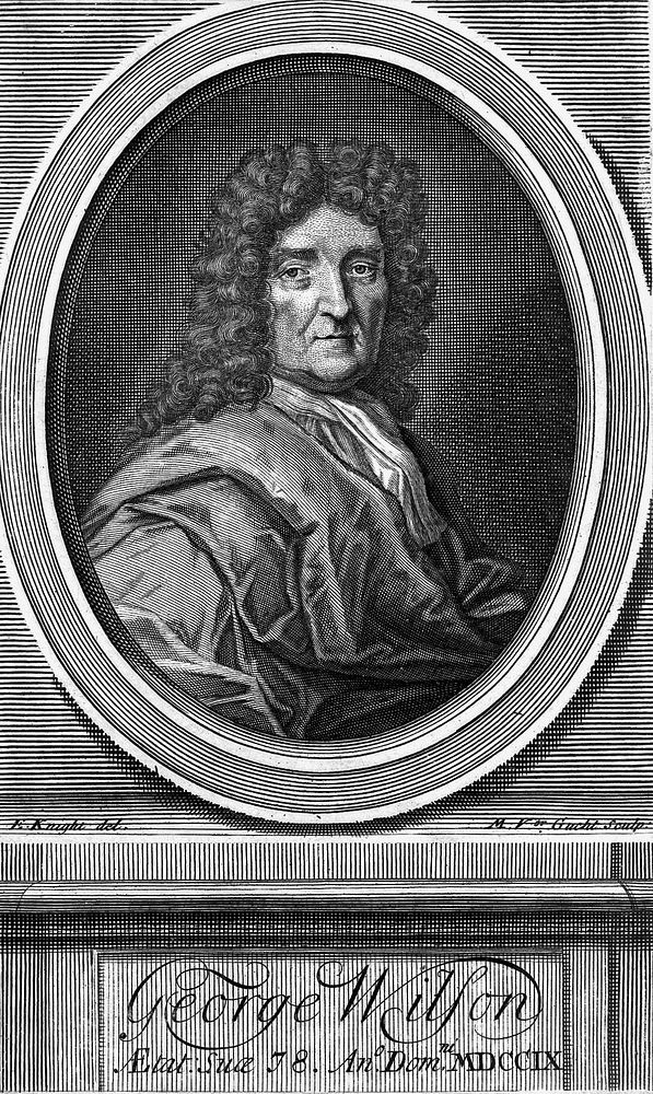 George Wilson. Line engraving by M. van der Gucht, 1721, after E. Knight.