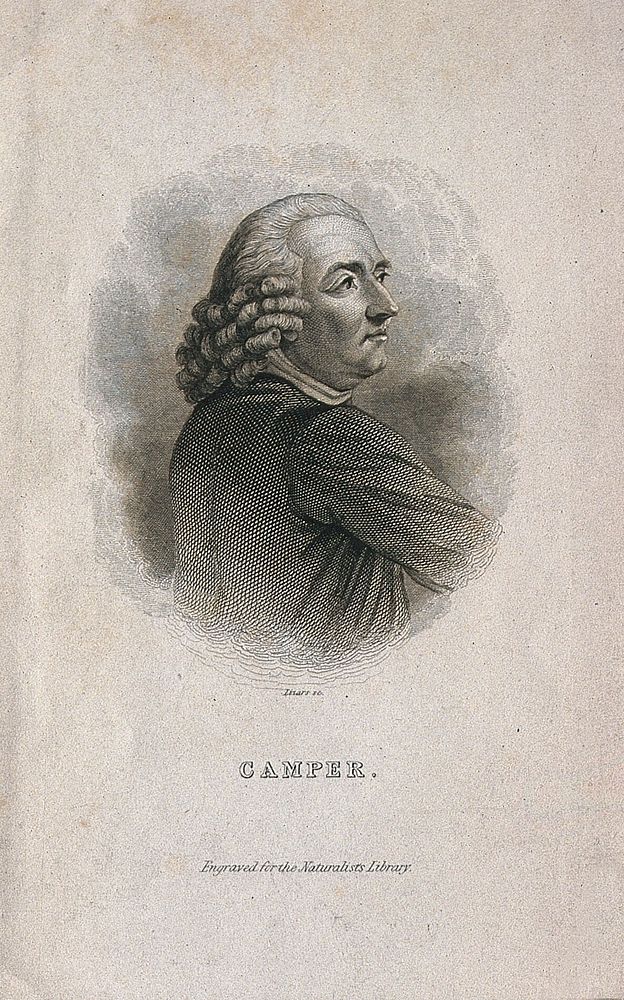 Petrus Camper. Line engraving by W.H. Lizars, 1840.