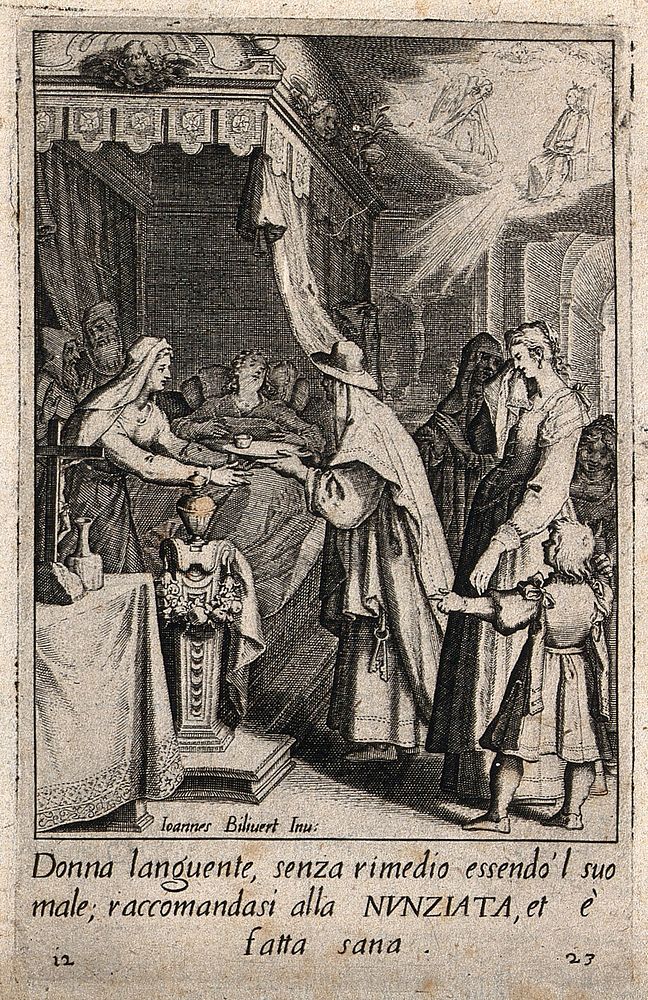 Saint Philip Neri. Etching by J. Bilivert.