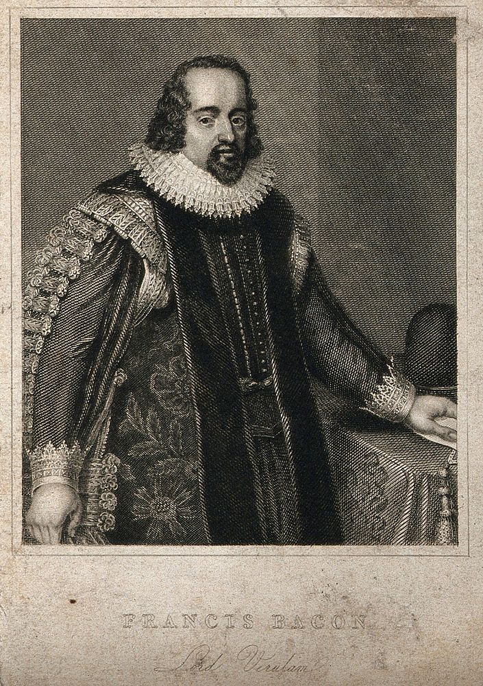 Francis Bacon, Viscount St Albans. Engraving after A. Blyenberch.