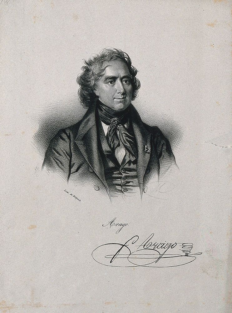 Dominique François Arago. Lithograph by F.S. Delpech.
