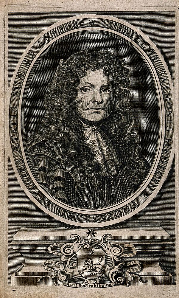 William Salmon. Line engraving, 1686.