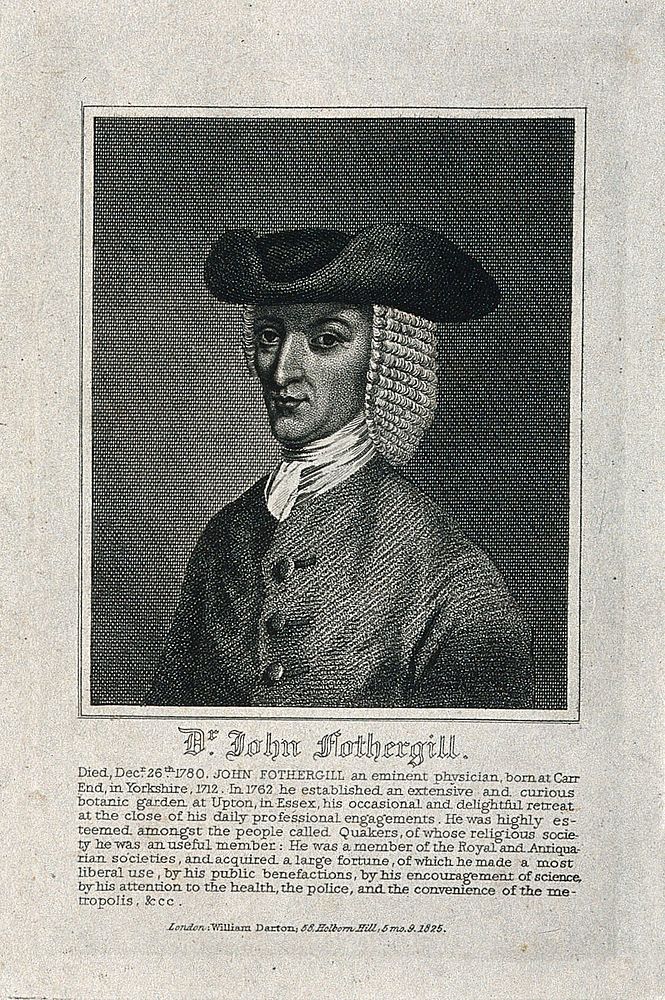 John Fothergill. Stipple engraving.