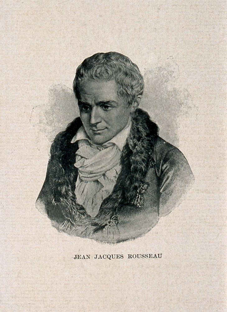 Jean-Jacques Rousseau. Photogravure.