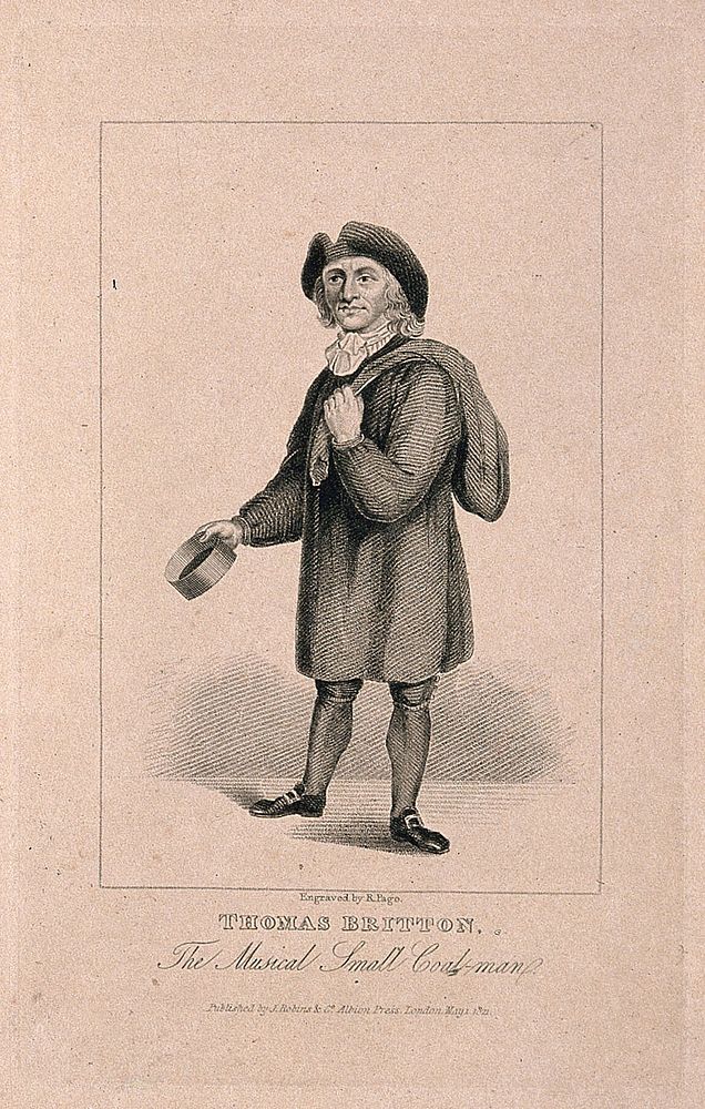 Thomas Britton. Stipple engraving by R. Page, 1821.