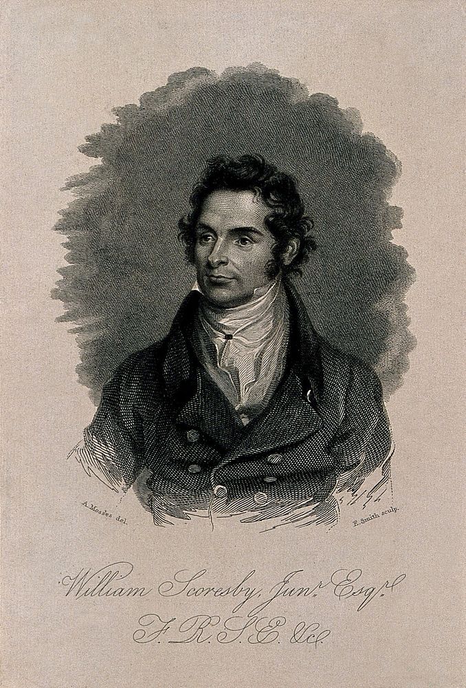William Scoresby. Line engraving by E. Smith, 1821 after A. Mosses.