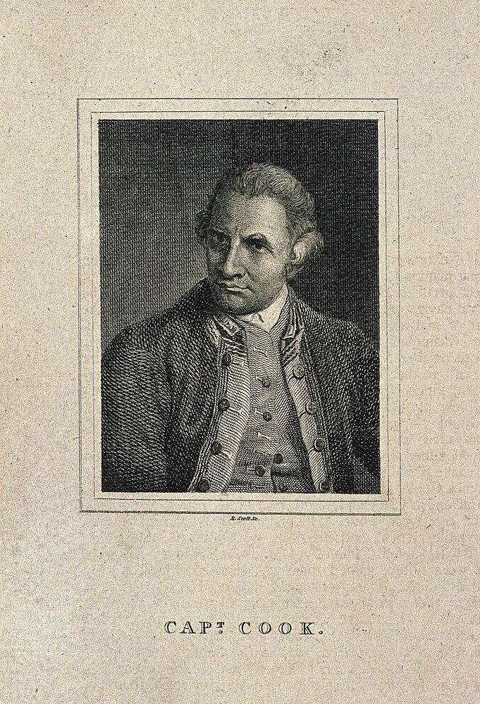 James Cook. Line engraving by R. Scott after Sir N. Dance-Holland, 1776.