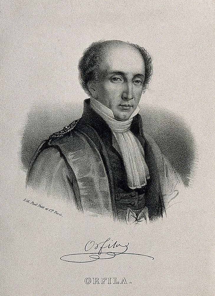Pierre Matthieu Joseph Bonaventure Orfila. Lithograph.
