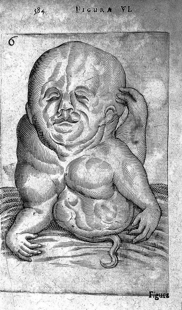 Monster from De Hermaphroditorum, 1614