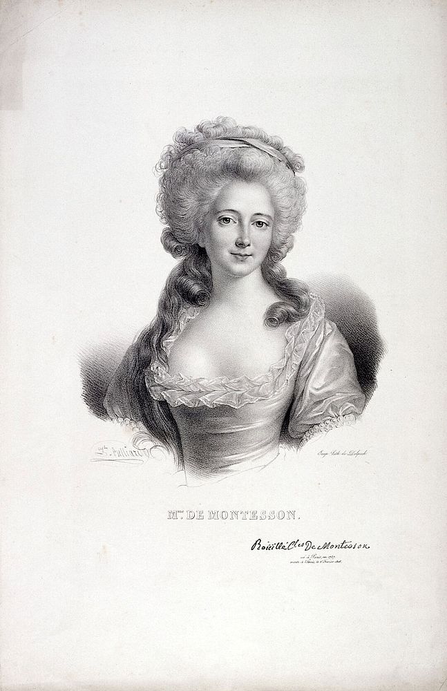 Charlotte-Jeanne Béraud de la Haie de Riou, Marquise de Montesson. Lithograph by Zéphirin-Félix-Jean-Marius Belliard.