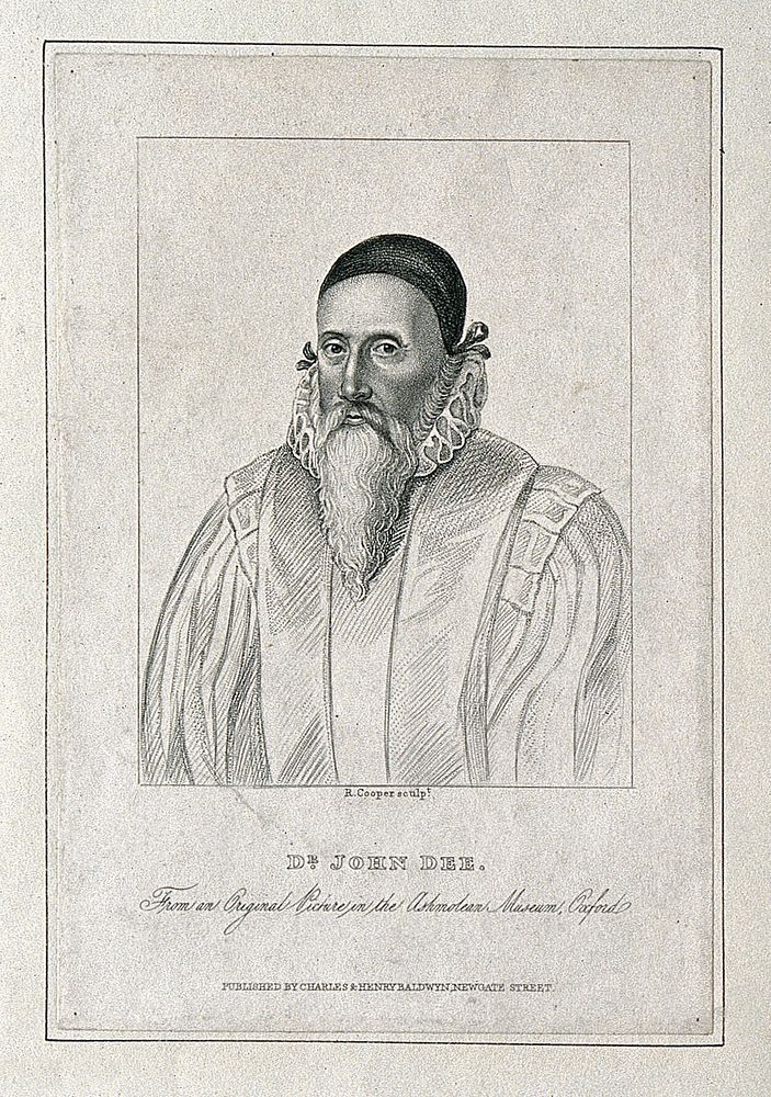 John Dee. Stipple engraving by R. Cooper.