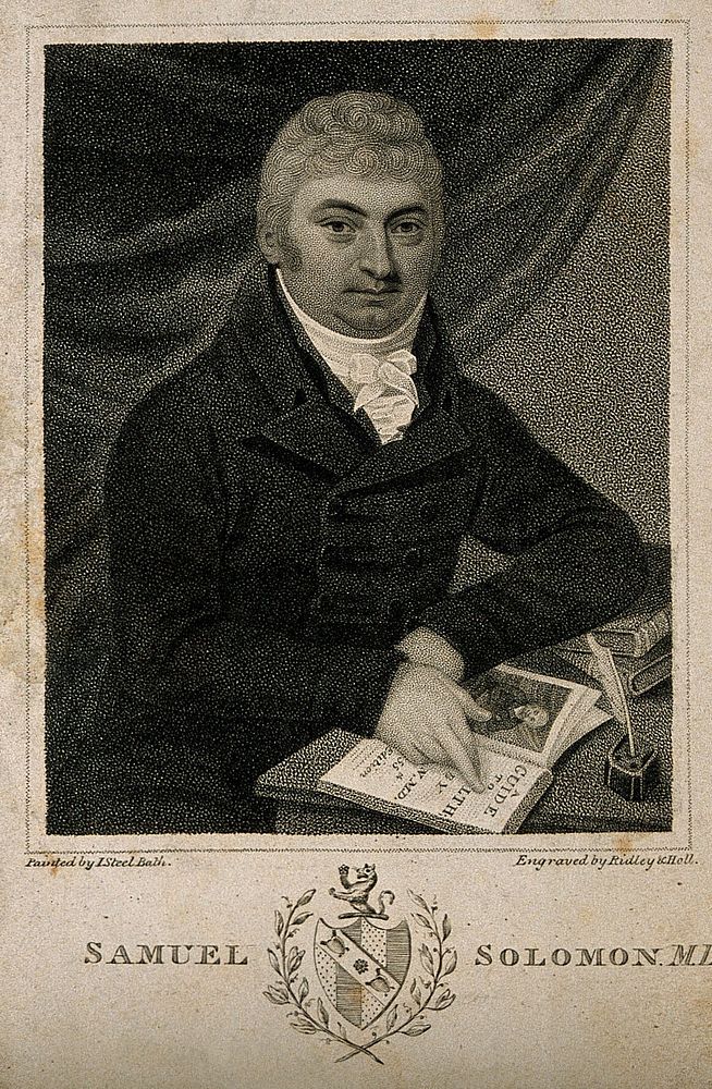 Samuel Solomon. Stipple engraving by W. Ridley & W. Holl after J. Steel.