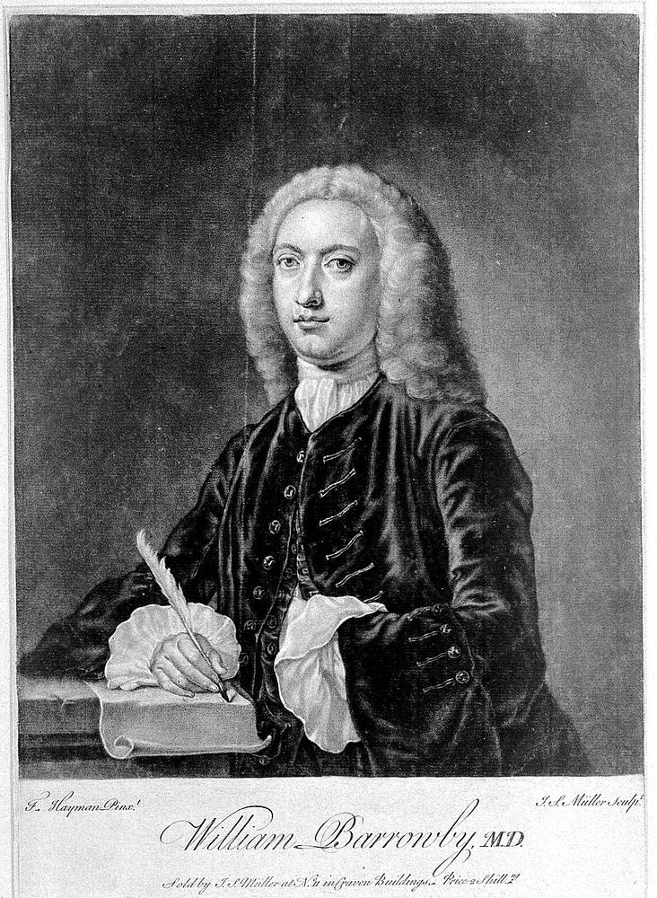 William Barrowby. Mezzotint by J. S. Müller after F. Hayman.