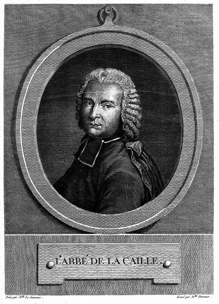 Nicolas Louis de La Caille. Line engraving by Thérèse Devaux after Mlle Le Jeuneux.
