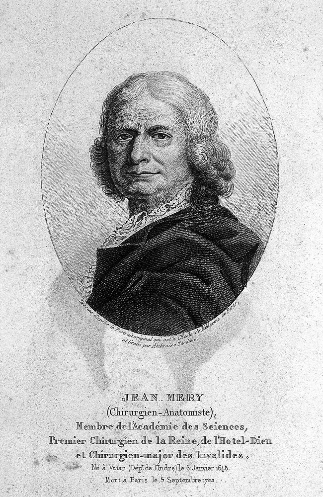 Jean Mery. Stipple engraving by A. Tardieu.