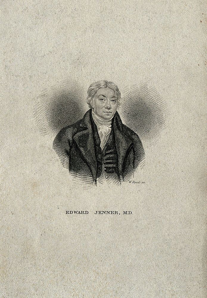 Edward Jenner. Stipple engraving by W. Read after J. Northcote, 1803.