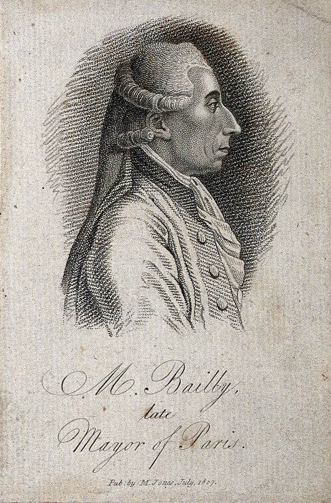 Jean Sylvain Bailly. Stipple engraving after A. Boizot, 1807.