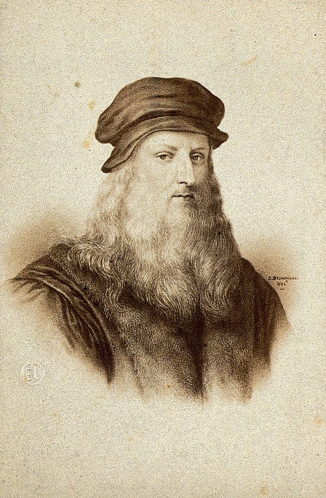 Leonardo da Vinci. Photograph after E. Desmaisons.