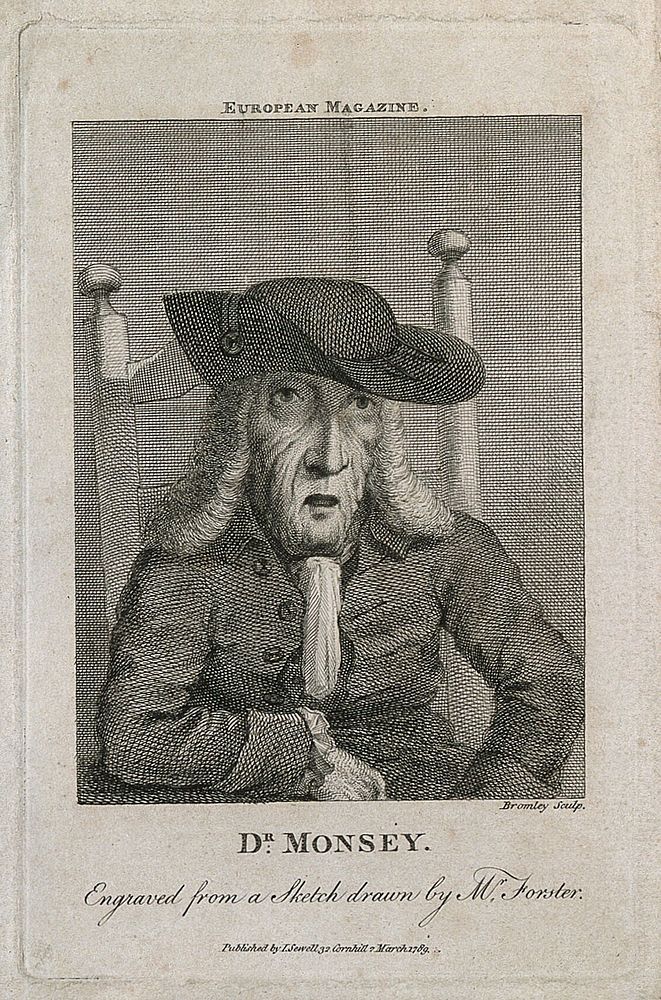 Messenger Monsey. Line engraving by W. Bromley, 1789, after T. Forster.