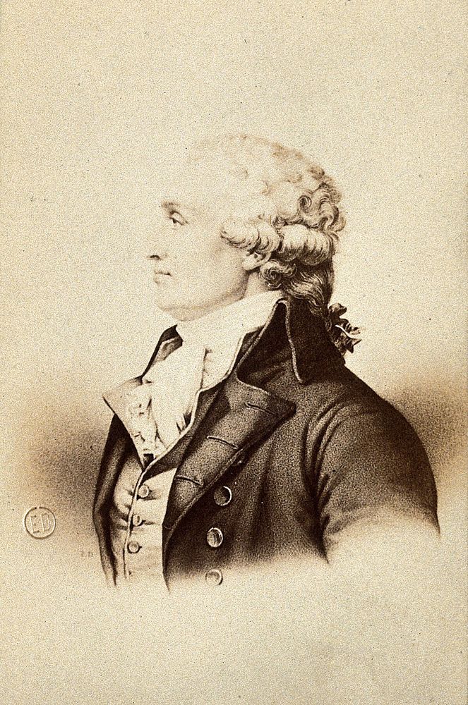 Marie Jean Antoine Nicolas Caritat, Marquis de Condorcet. Photograph after E. Desmaisons.