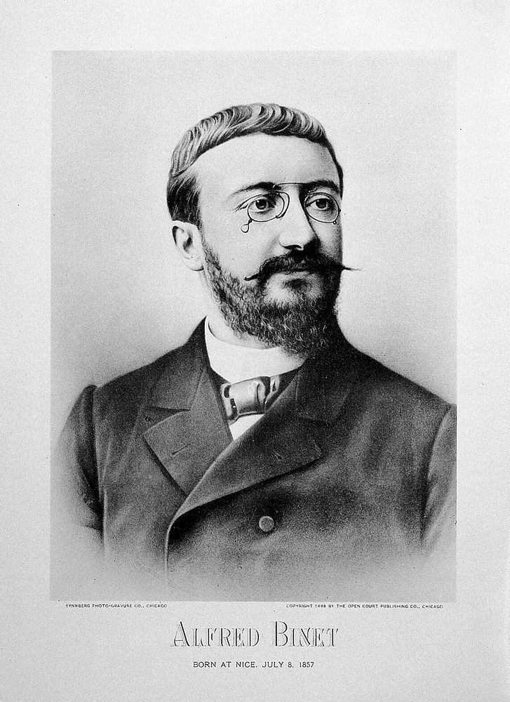 Alfred Binet. Photogravure by Synnberg Photo-gravure Co., 1898.