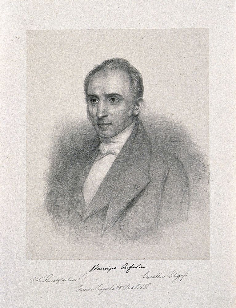 Maurizio Bufalini. Lithograph by D. Castellini after C. E. Liverati, 1841.