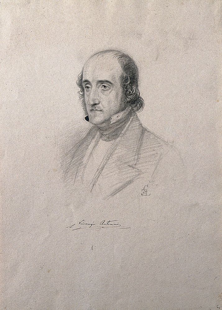Vincenzio Antinori. Pencil drawing by C. E. Liverati, 1841.