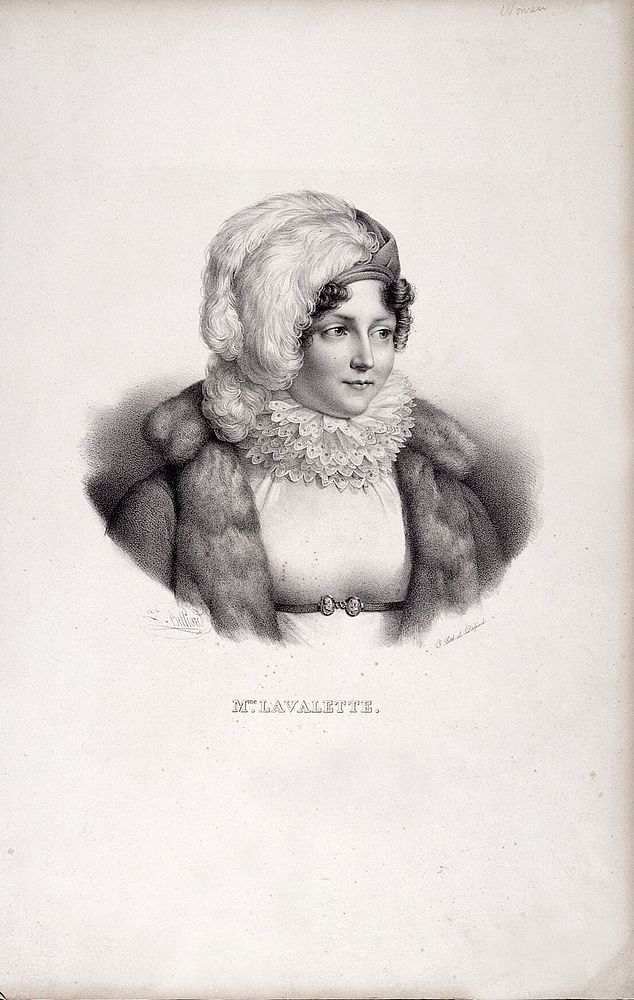 Emilie-Louise de Beauharnais, Comtesse de La Valette (-1855) Lithograph by Zéphirin-Félix-Jean-Marius Belliard.