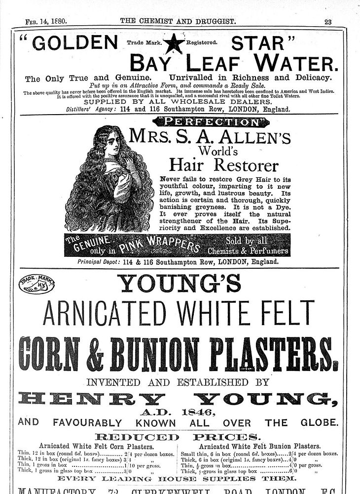Advertisements from The Chemist and Drugist 1880