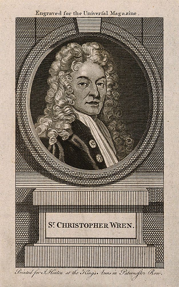 Sir Christopher Wren. Engraving by Swaine after Sir G. Kneller, 1711.