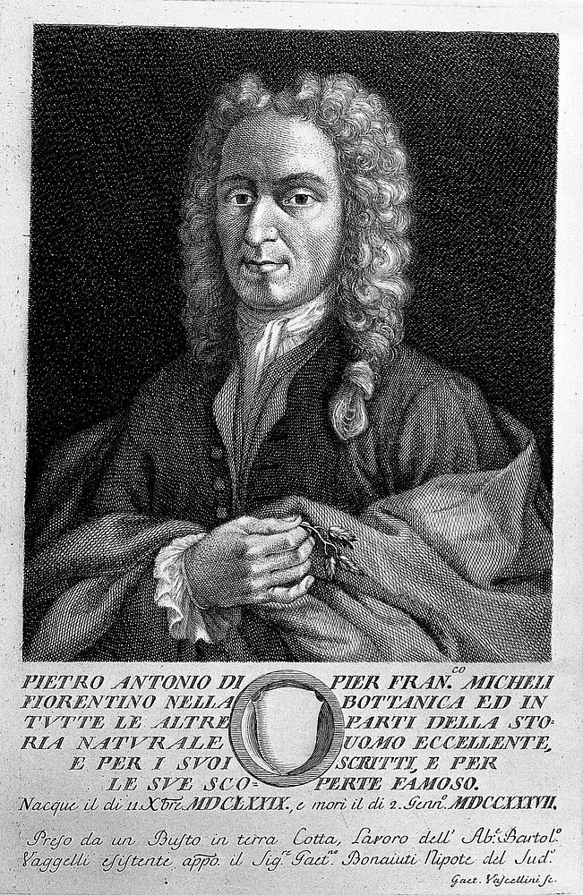 Pier'Antonio Micheli. Line engraving by G. Vascellini after B. Vaggelli.
