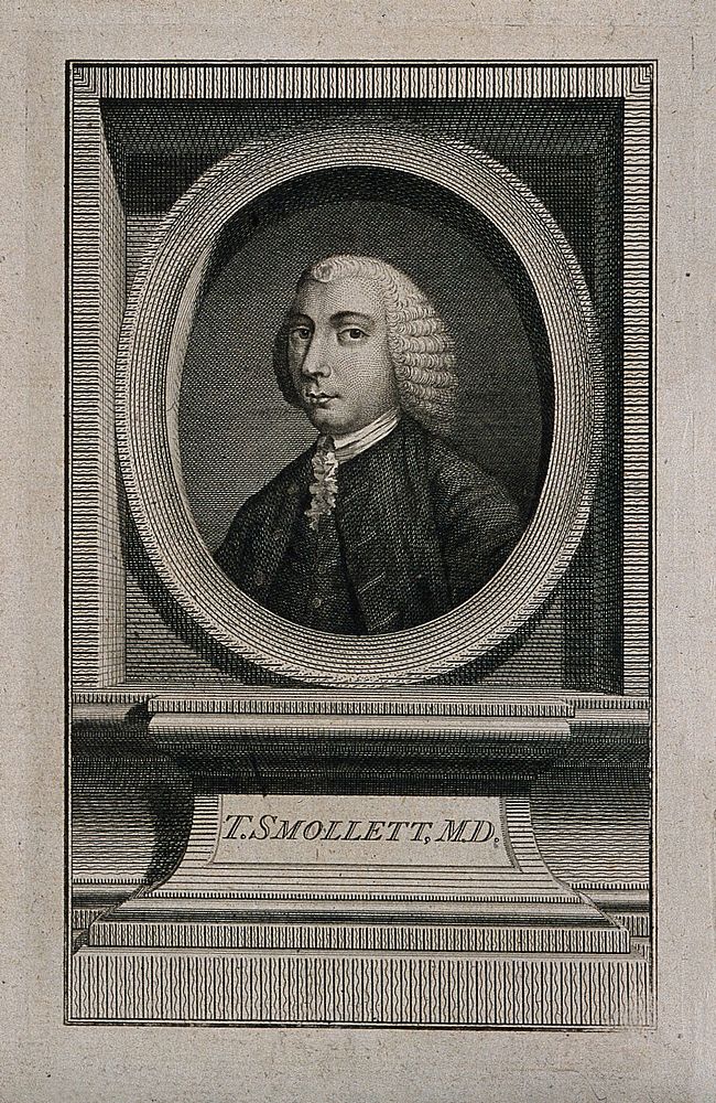 Tobias George Smollett. Stipple engraving by J. Wooding.