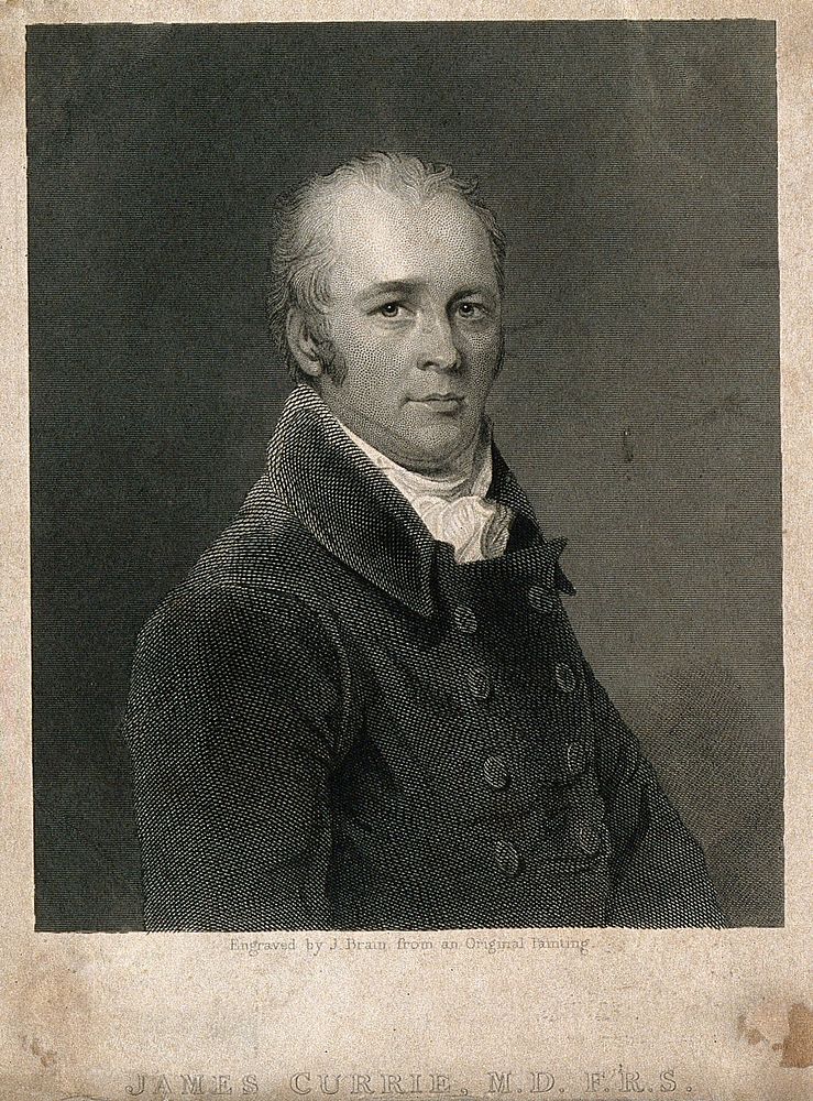 James Currie. Stipple engraving by J. Brain after T. Hargreaves.