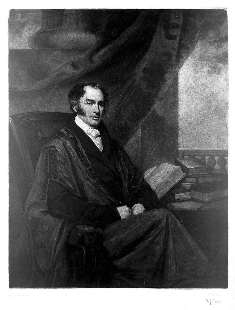 Joseph Thackeray. Mezzotint by W. J. Ward, 1832, after J. Jackson and B. E. Duppa.