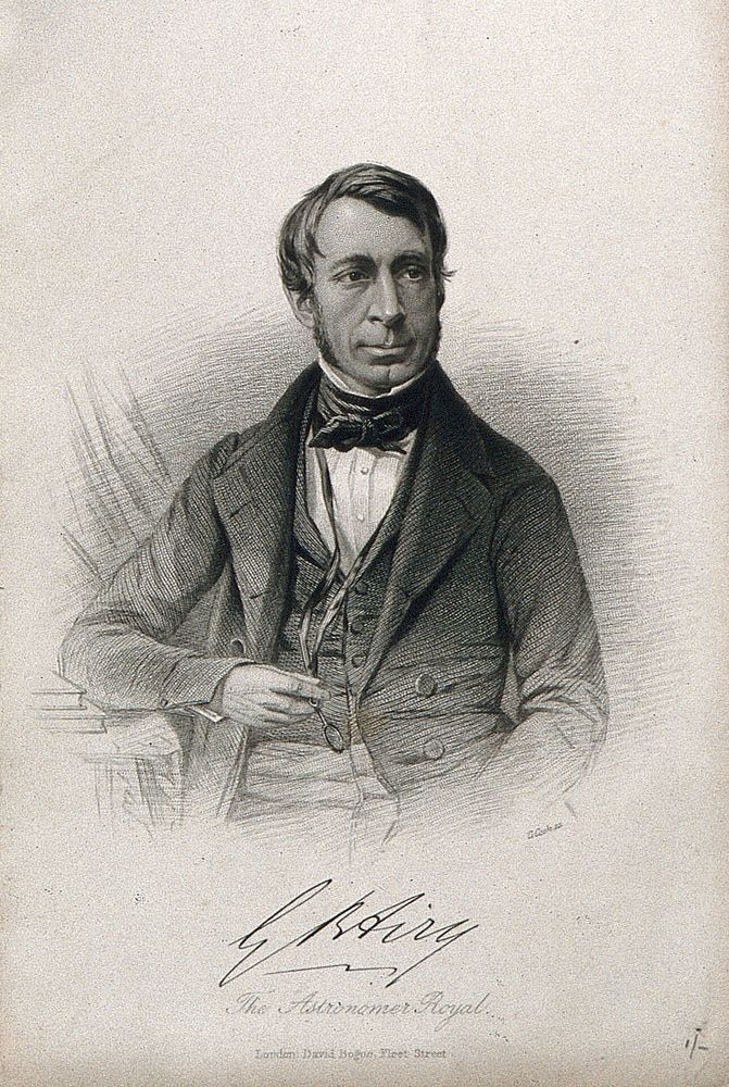 Sir George Biddell Airy. Stipple engraving by G. Cook.