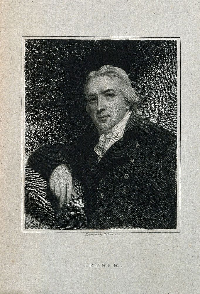 Edward Jenner. Stipple engraving by G. Stoddart after J. R. Smith, 1800.