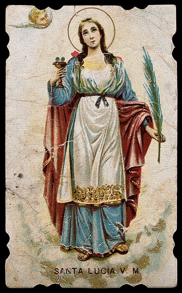 Saint Lucy. Colour lithograph, 1912.