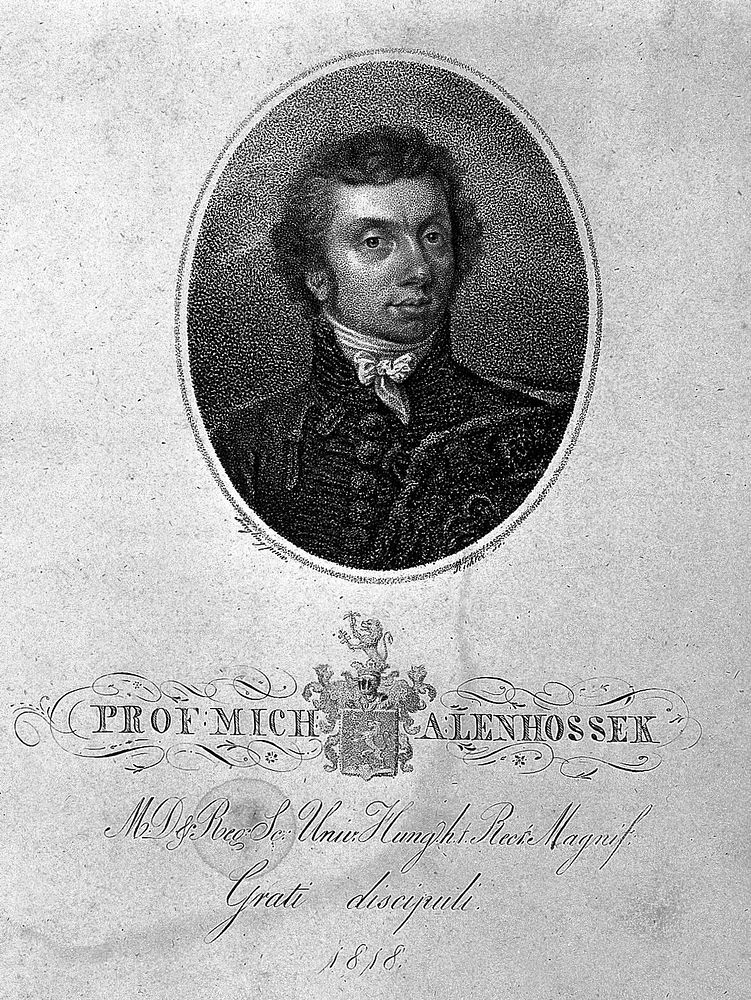 Michael von Lenhossek. Stipple engraving by Richter, 1818, after J. T. Kärgling.