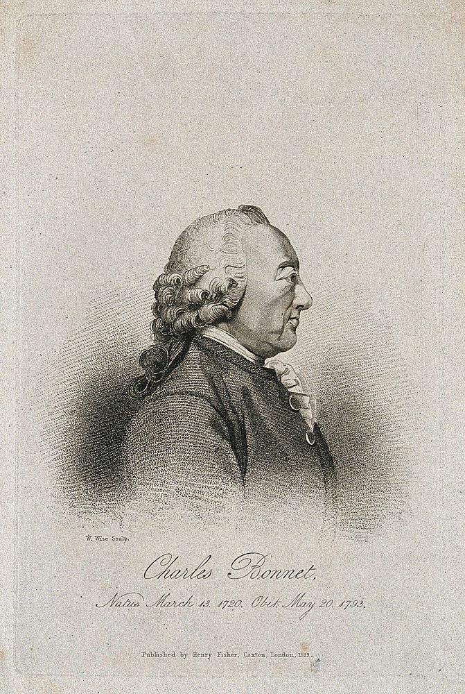 Charles Bonnet. Stipple engraving by W. Wise, 1823.