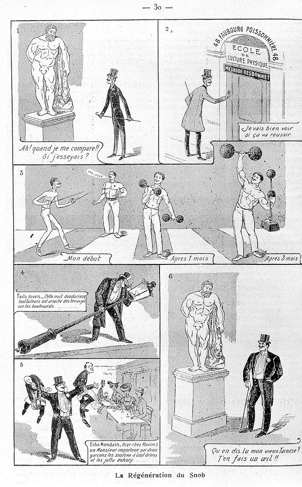 La Culture Physique, 1904, satire.