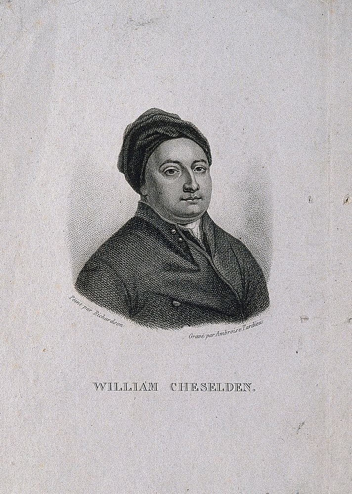 William Cheselden. Stipple engraving by A. Tardieu after J. Richardson.
