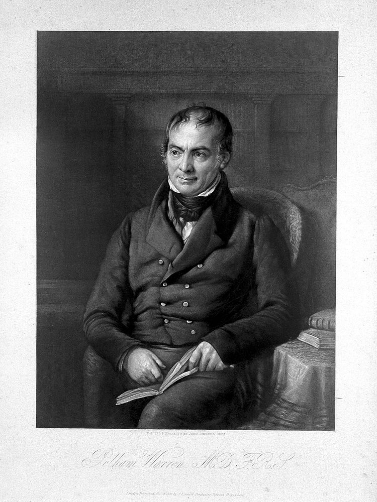 Pelham Warren. Mezzotint by J. Linnell, 1836, after himself, 1835.