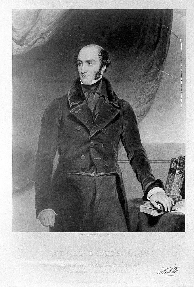 Robert Liston. Mezzotint by C. Turner, 1840, after himself.