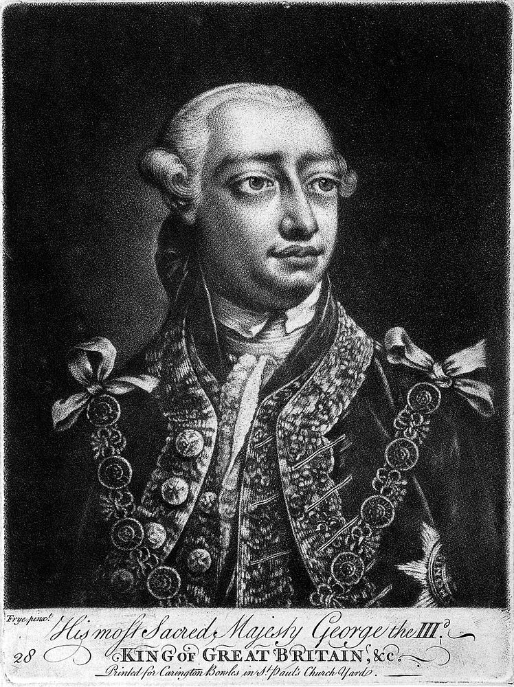 King George III. Mezzotint after T. Frye.