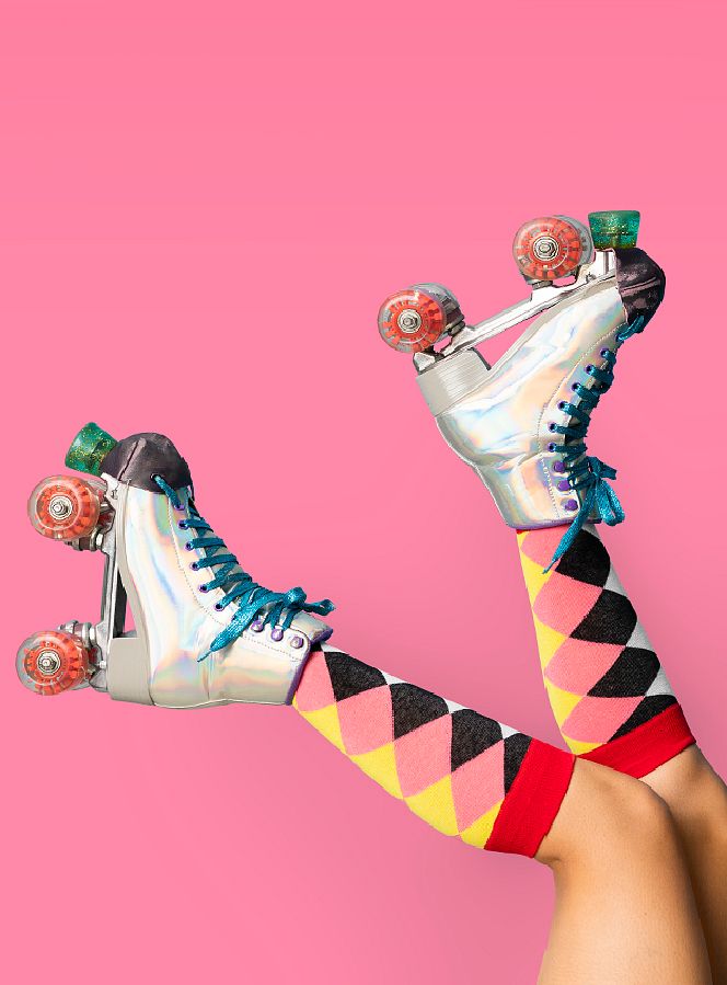 Roller skating shoes, sports, hobby aesthetic photo