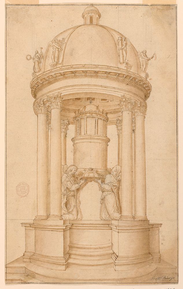 Project for a tabernacle intended to be executed in bronze
