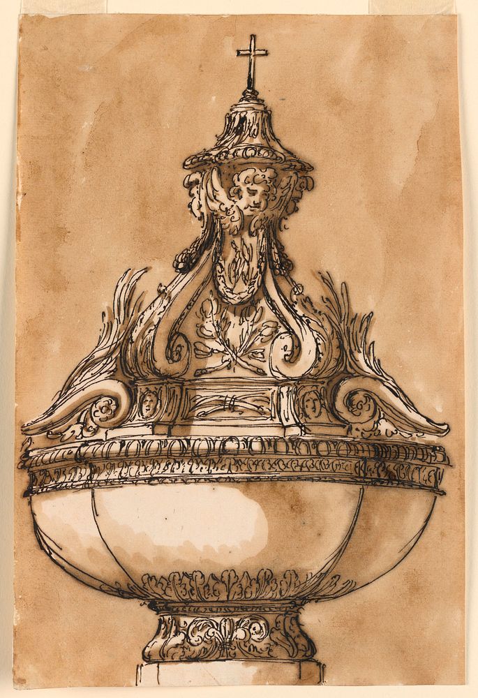 Design for Baptismal Font by Giuseppe Barberi, Italian, 1746–1809