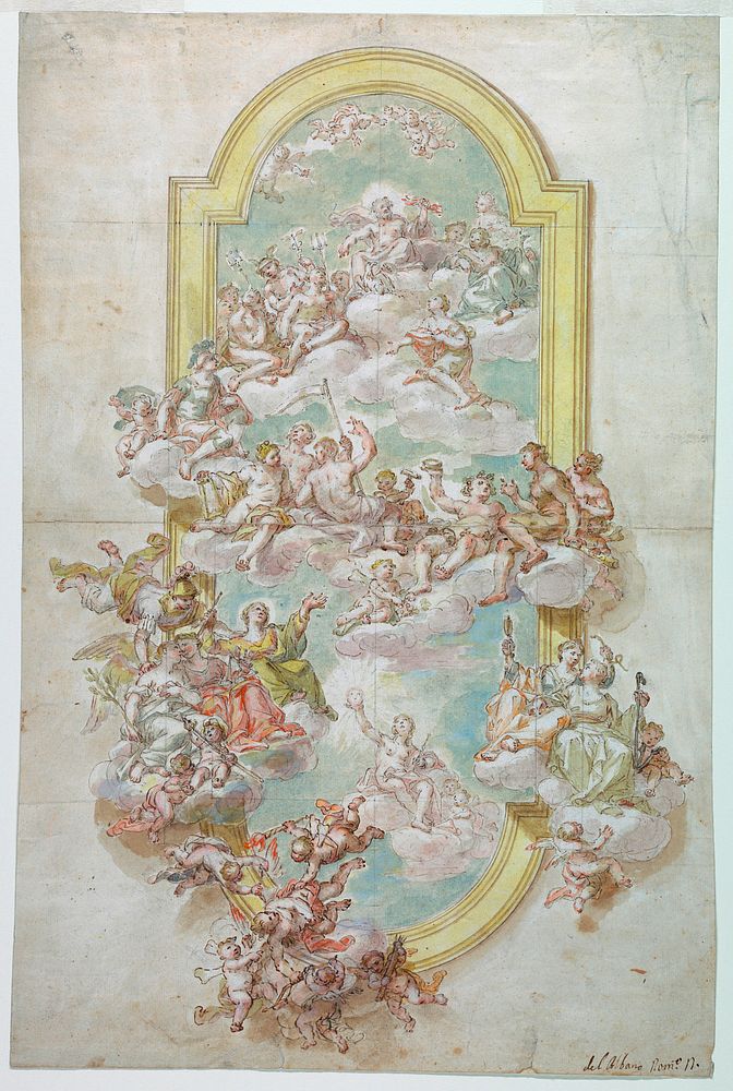 Ceiling with Jupiter, Juno, and Other Deities by Giovanni Odazzi