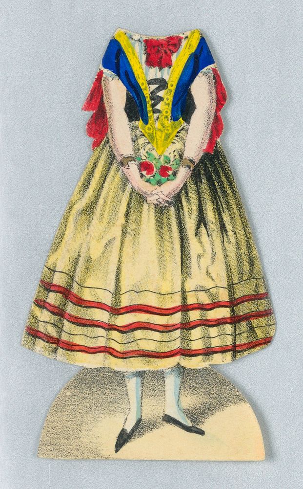 Jenny Lind Paper Doll Costume, Amine from the opera "Die Nachtwandlerin" (The Somnanbule)